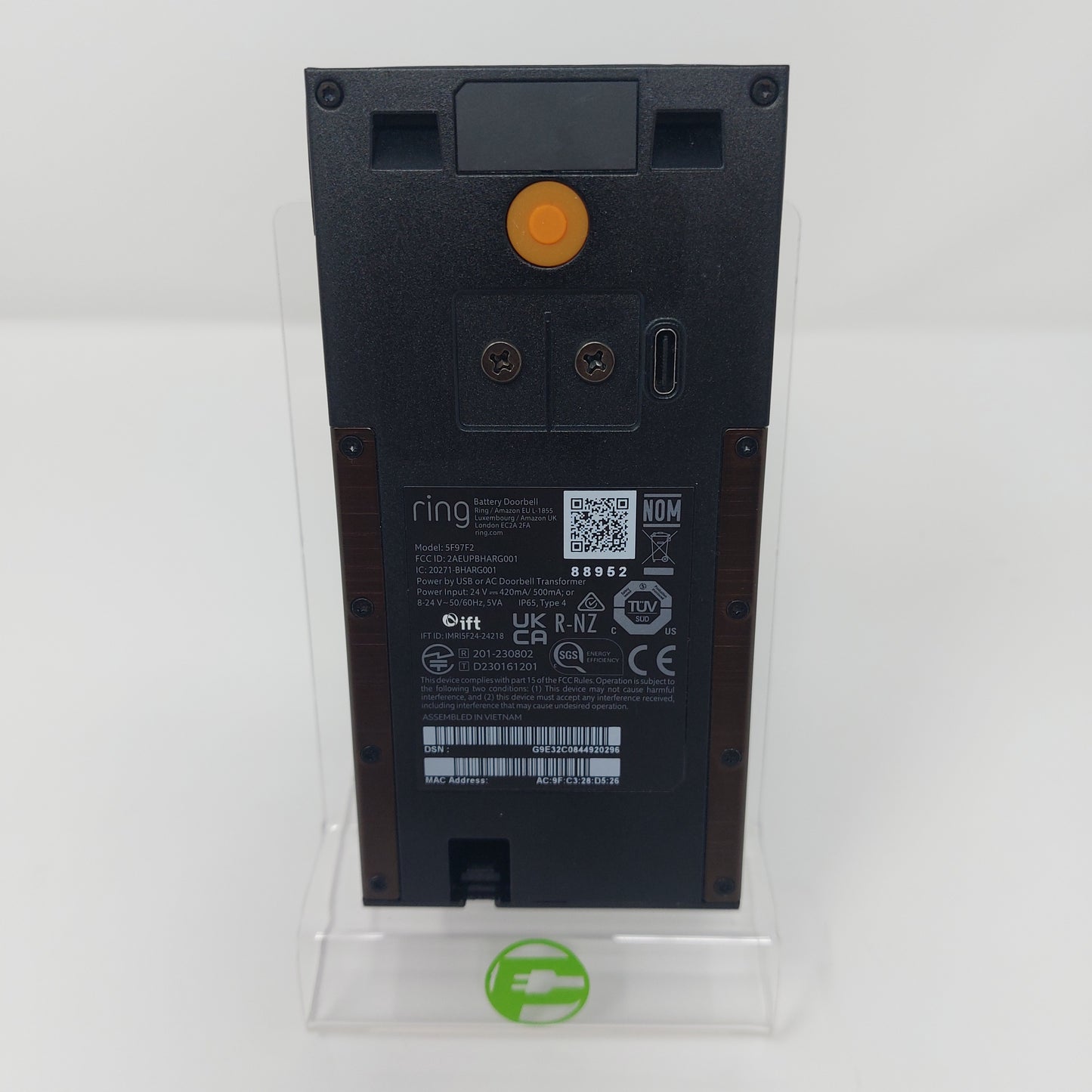 Ring Battery Doorbell Plus Doorbell Camera Satin Nickel 5F97F2