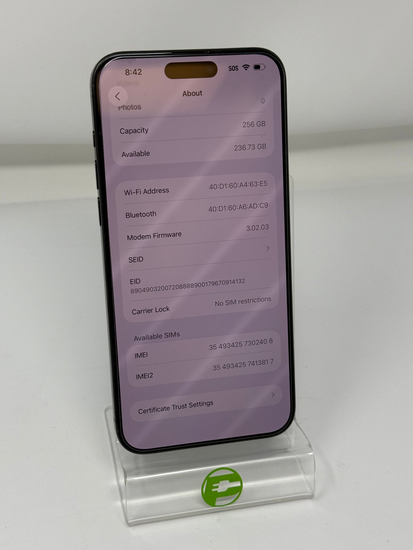 Factory Unlocked Apple iPhone 15 Pro Max 256GB Black MU663LL/A