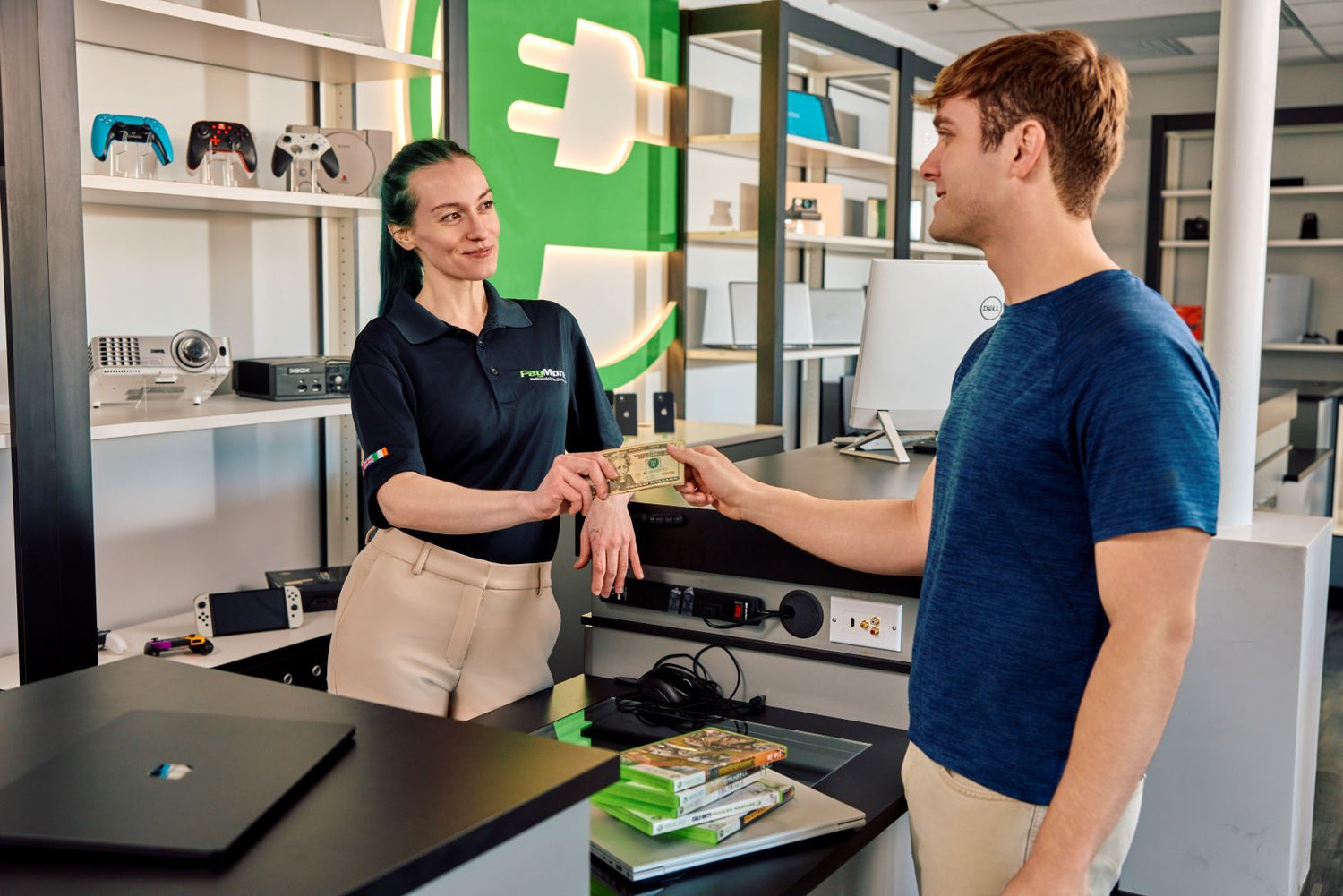 customer being paid