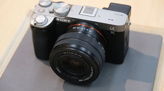 Mirrorless digital camera displayed during in-store review at PayMore Thornton
