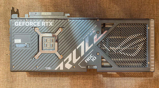 High-performance GPU card displayed during in-store review at PayMore Thornton