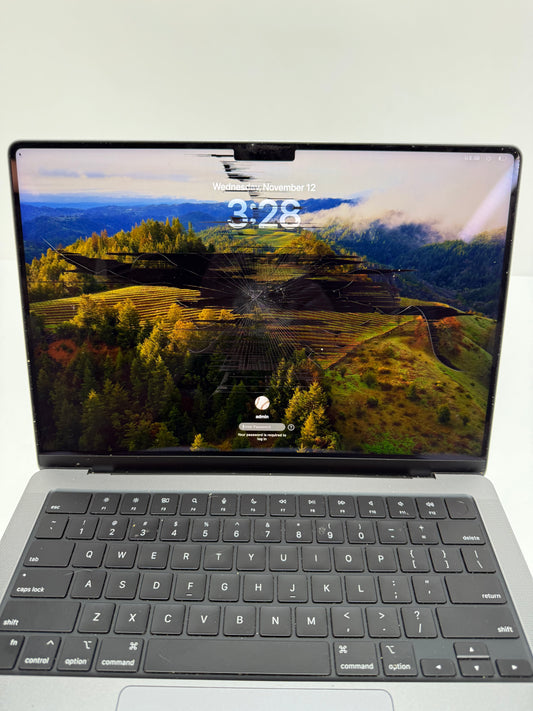 2023 Apple MacBook Pro 14" M3 10C GPU 4.0GHz 18GB RAM 512GB SSD A2918-Broken Screen