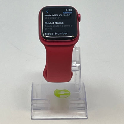 GPS Only Apple Watch Series 9 41MM Product Red Ceramic Red Sport Band A2978