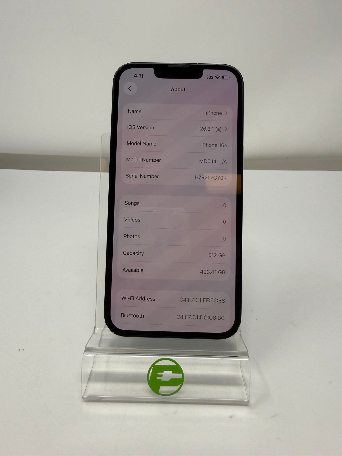 AT&T Apple iPhone 16e 512GB Black A3212