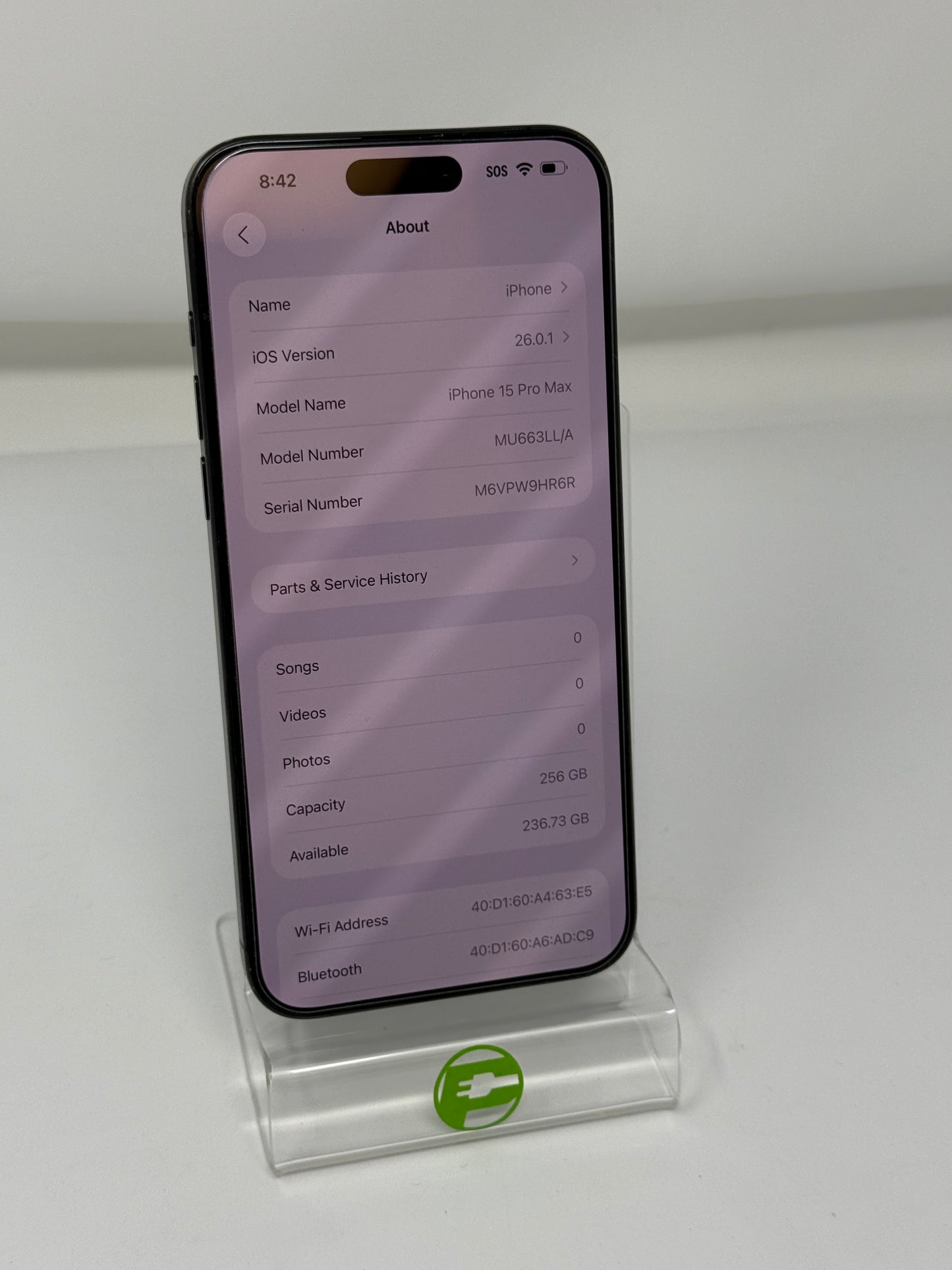 Factory Unlocked Apple iPhone 15 Pro Max 256GB Black MU663LL/A