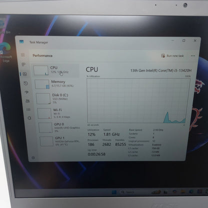 MSI Thin 15 b13VE 15.6" i5-13420H 2.1GHz 16GB RAM 512GB SSD GeForce RTX 4050