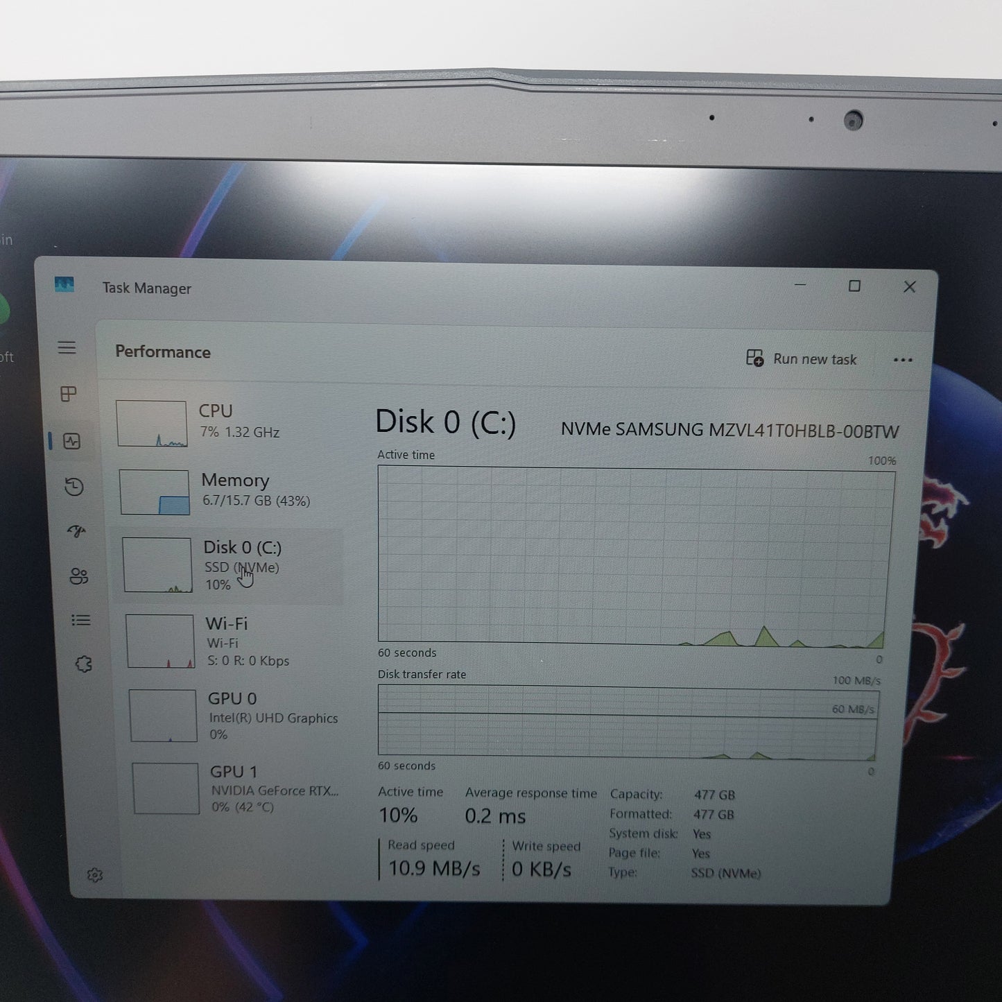 MSI Thin 15 b13VE 15.6" i5-13420H 2.1GHz 16GB RAM 512GB SSD GeForce RTX 4050